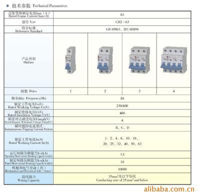 【CH2系列 CH2-125C CH2-125D小型断路器】价格,厂家,图片,低压断路器,乐清市万通电气-